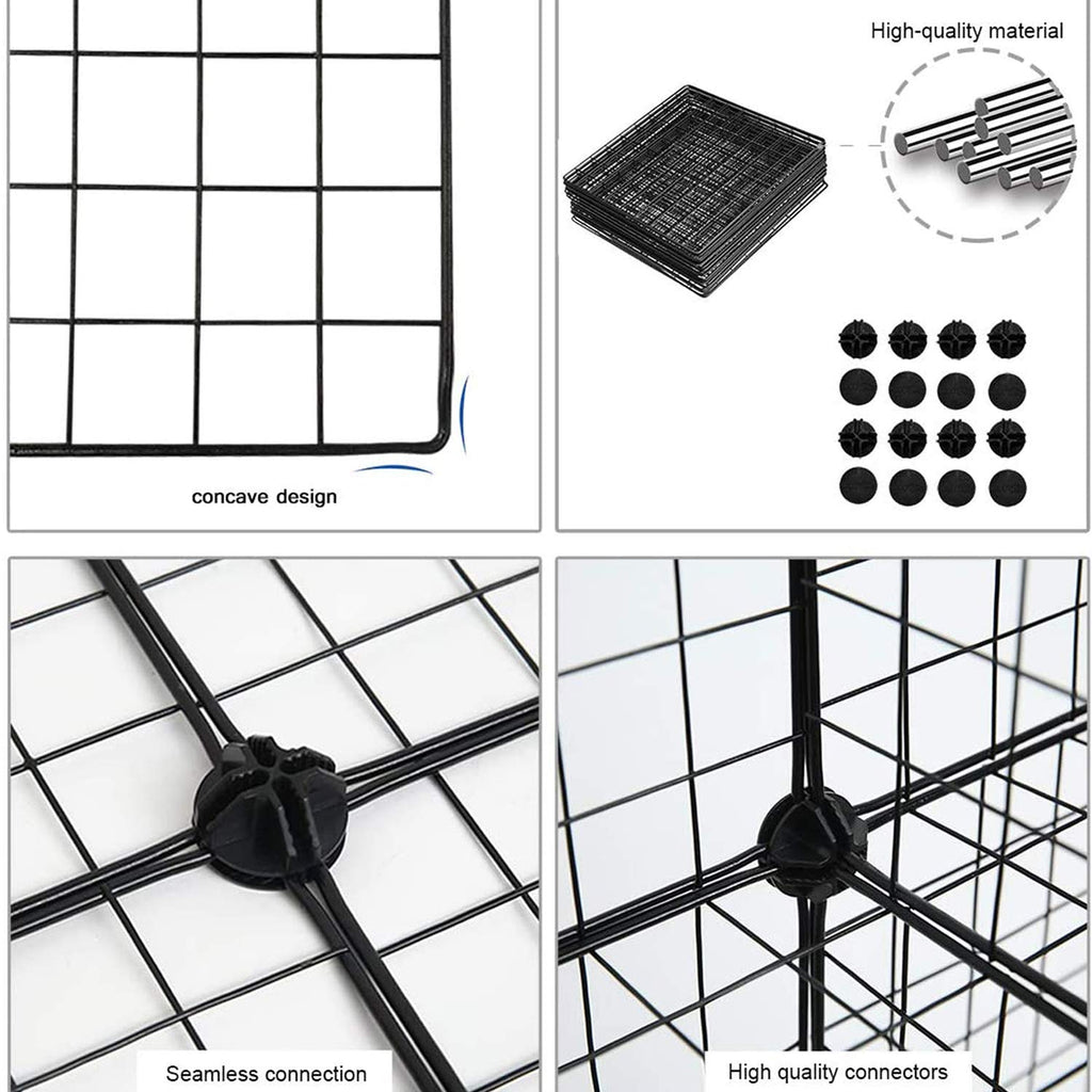 Black 12 Cube Wire Storage Organizer I568923
