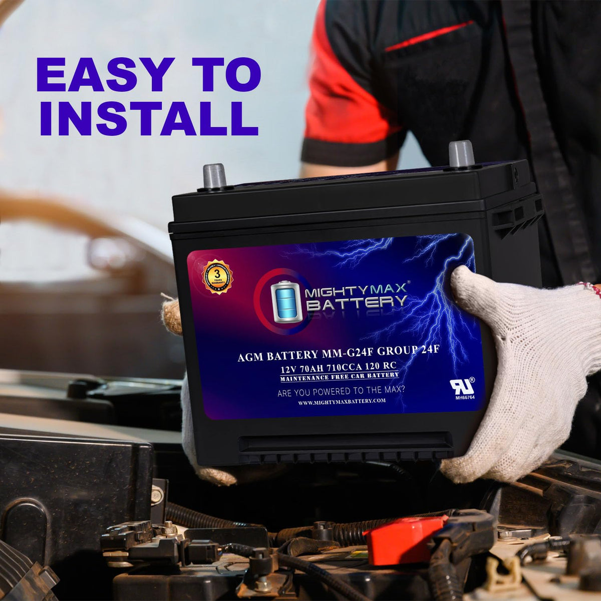 12V 70Ah AGM Replacement Battery P855