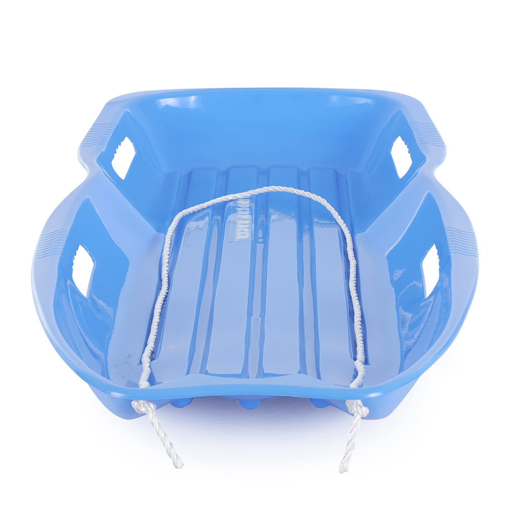 Plastic Toboggan Snow Sled with Pull Rope, 2 Pack H31877