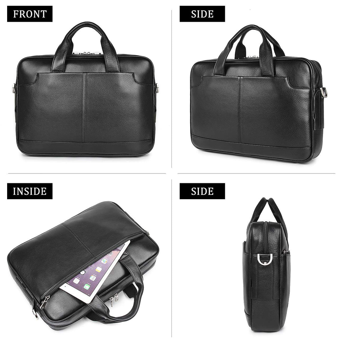 Leather Laptop Briefcase Fits 16 Inch J278