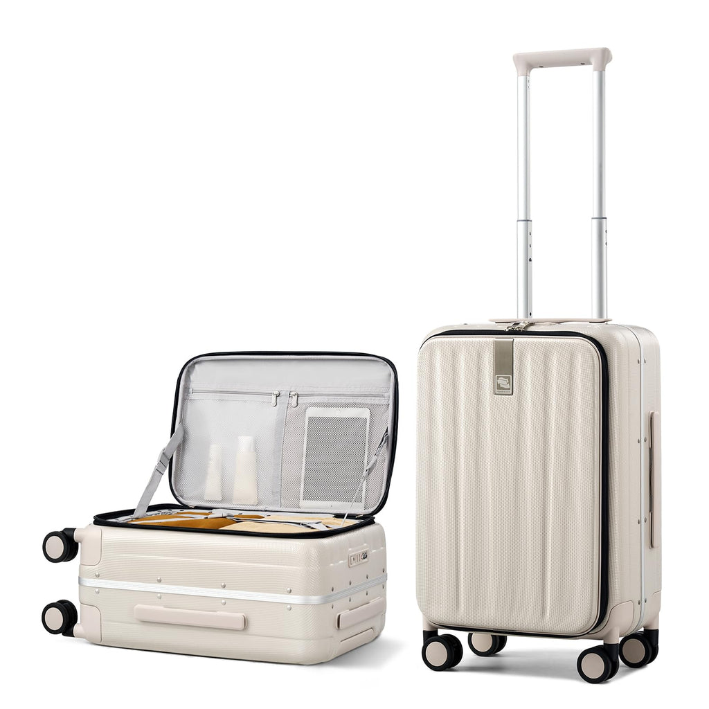 20 Inch Carry On Luggage with Wheels PC Hard Shell Suitcase V38667