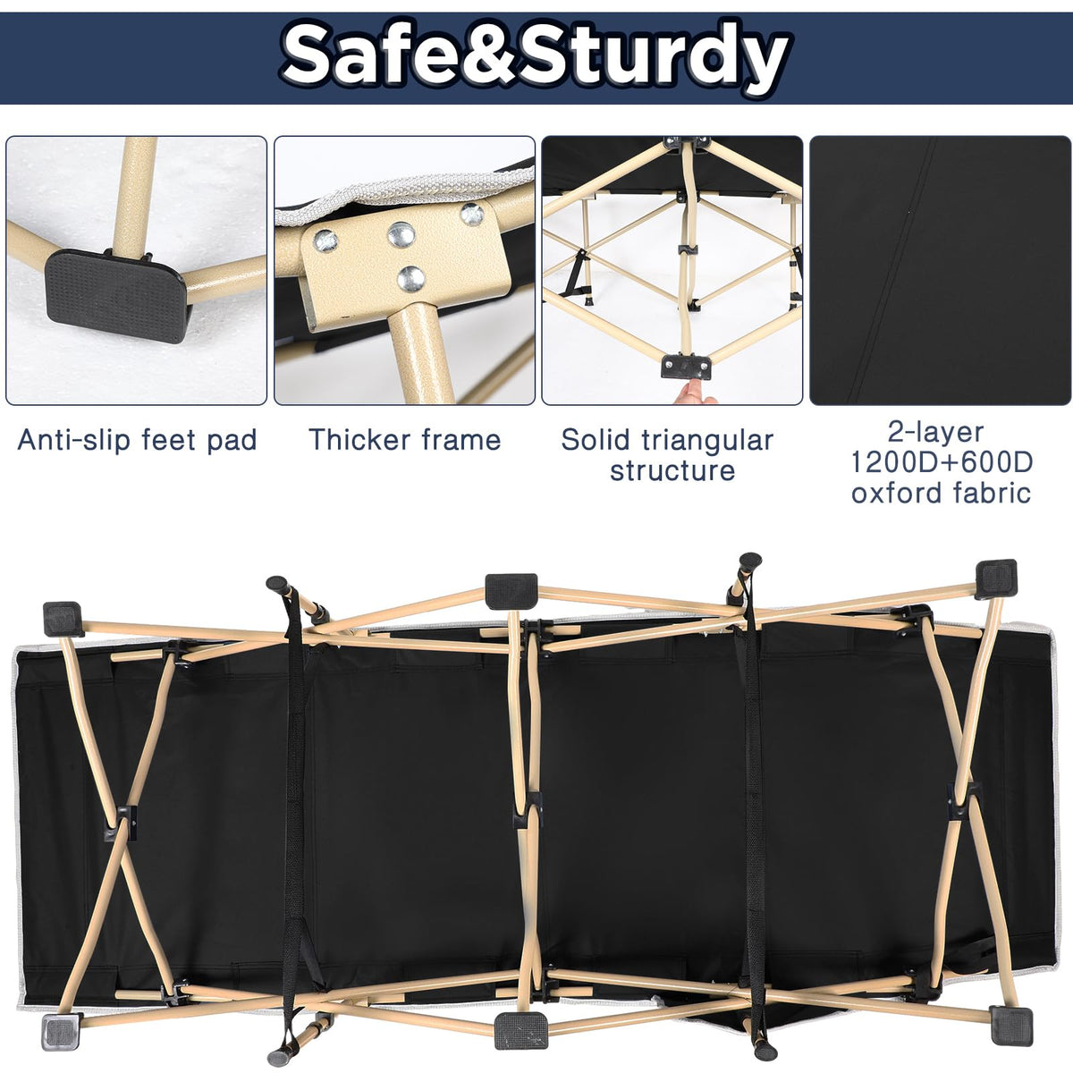 2 Pack Camping Cot with Carry Bag G6782