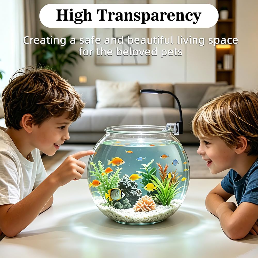 1 Gallon Plastic Aquarium Starter Kit with USB Filtration and Lighting D827557