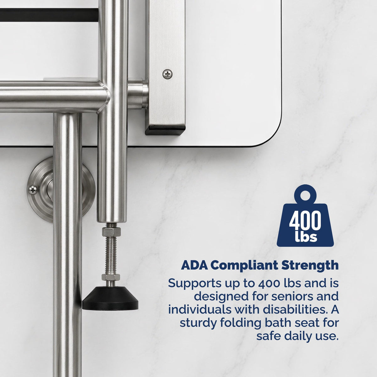 Wall Mounted Phenolic Folding Shower Seat with Legs A9092