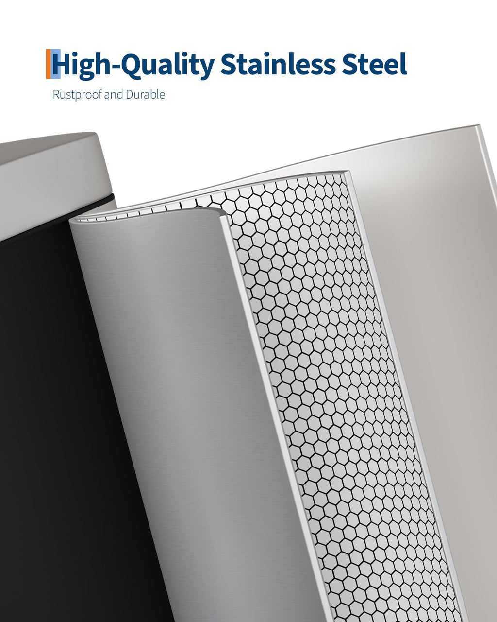 13.2 Gallon Stainless Steel Kitchen Trash Can Y182