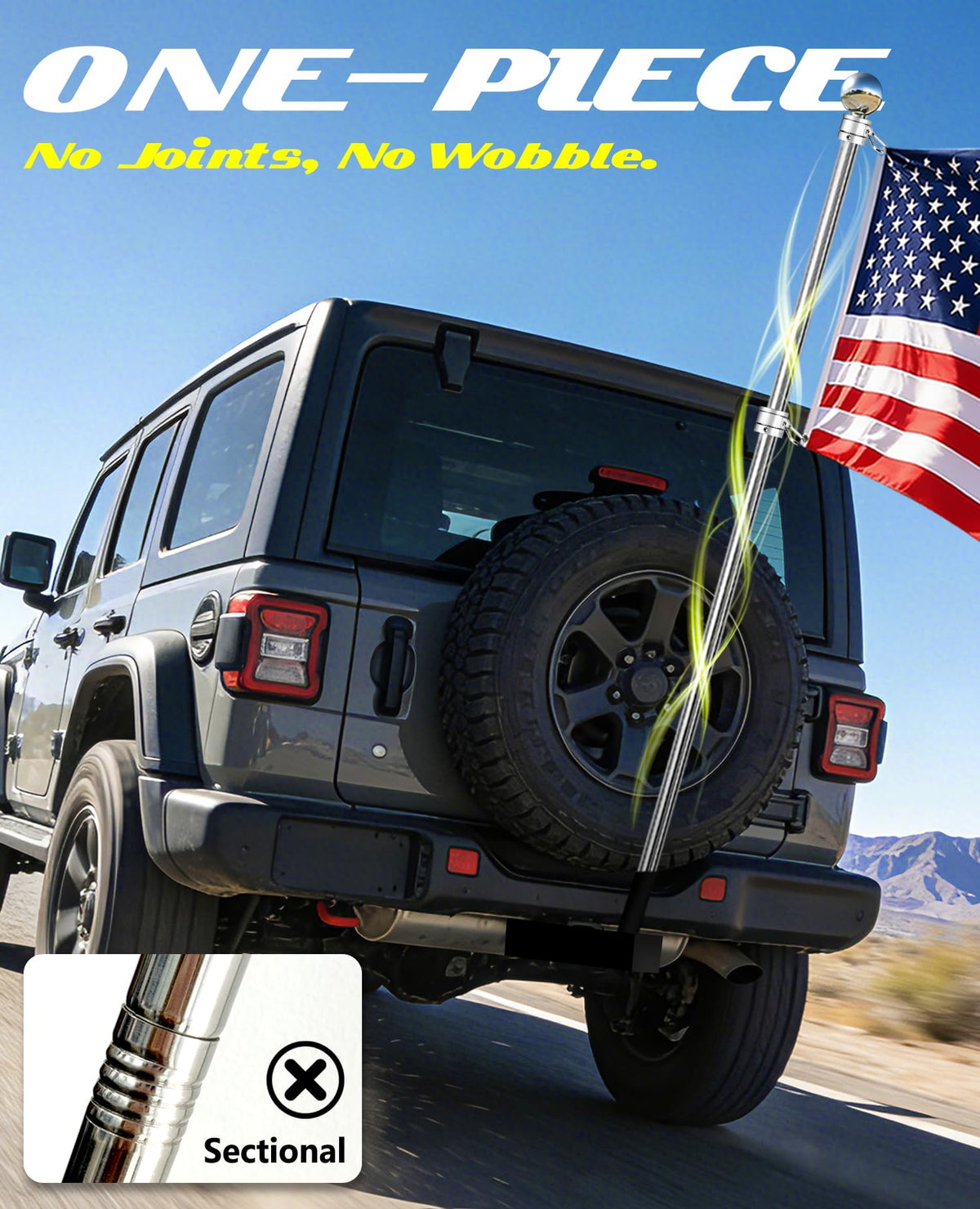 Heavy Duty Stainless Steel Flag Pole Y4478