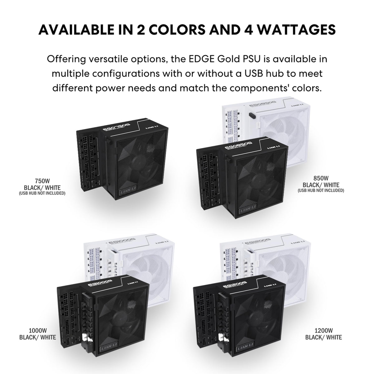 1000W White ATX 3.1 80 Plus Gold PSU E342221