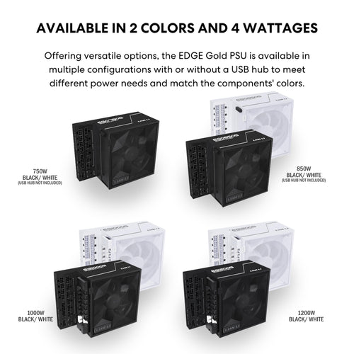 1000W White ATX 3.1 80 Plus Gold PSU E342221