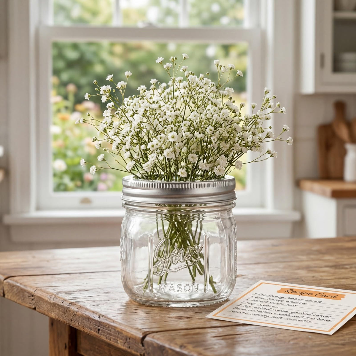12 Pack 12 Oz Wide Mouth Airtight Glass Mason Jars W2679