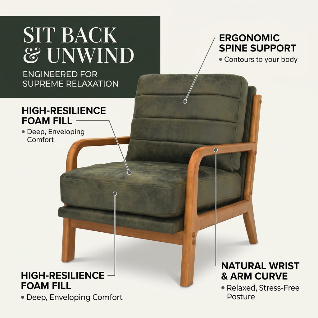 Mid Century Modern Faux Leather Accent Chair Set of 2 G5948