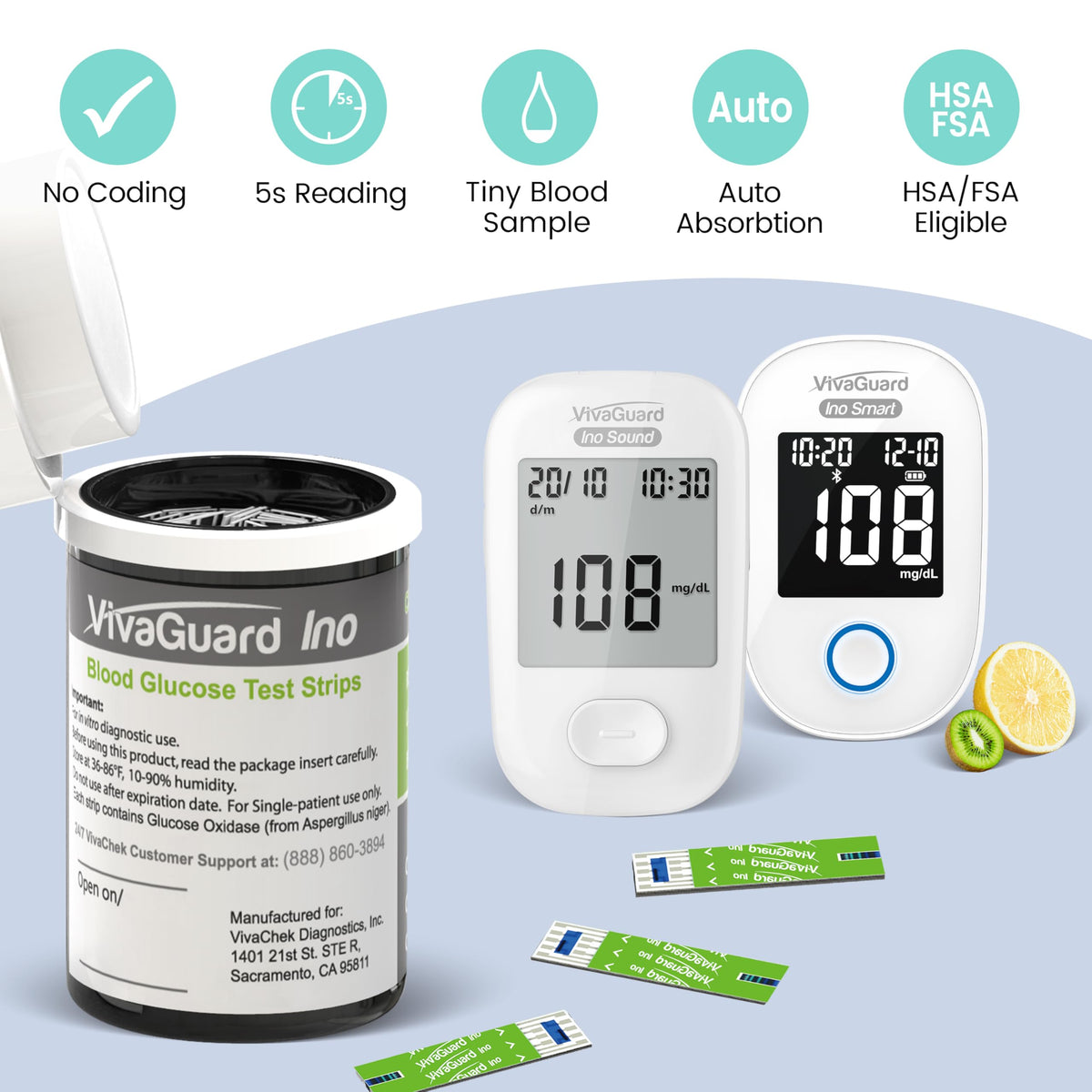 Blood Glucose Test Strips 100CT I44245