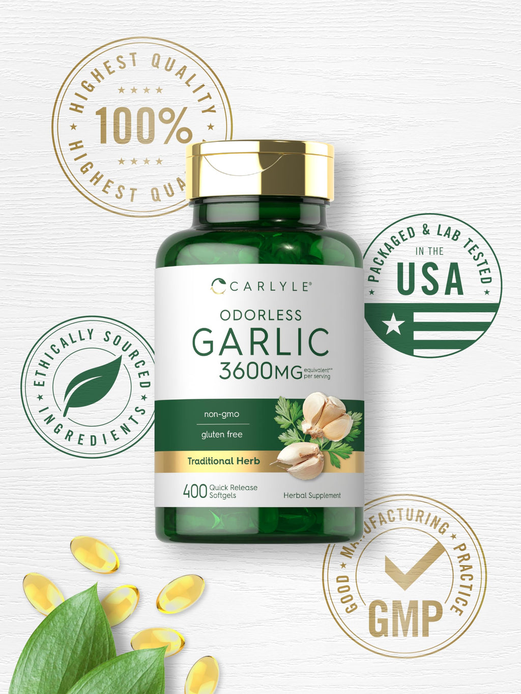 Odorless Garlic Supplement 400 Softgels I954199