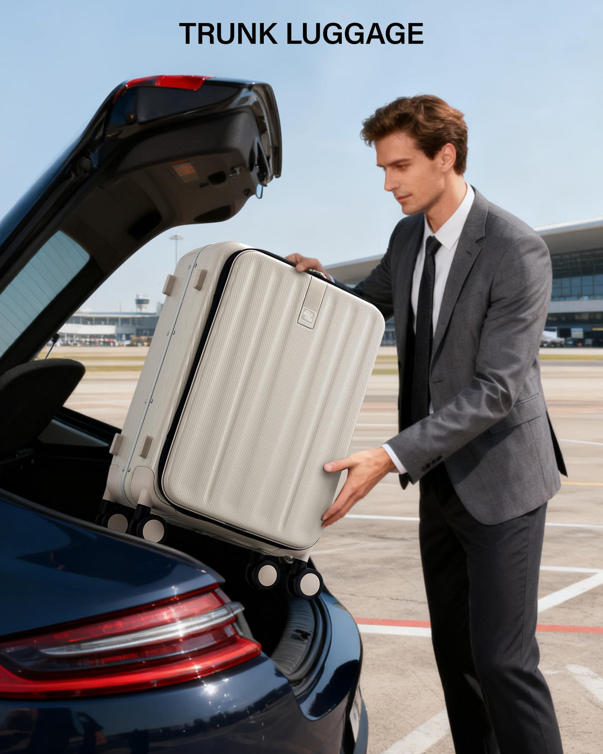 20 Inch Carry On Luggage with Wheels PC Hard Shell Suitcase V38667
