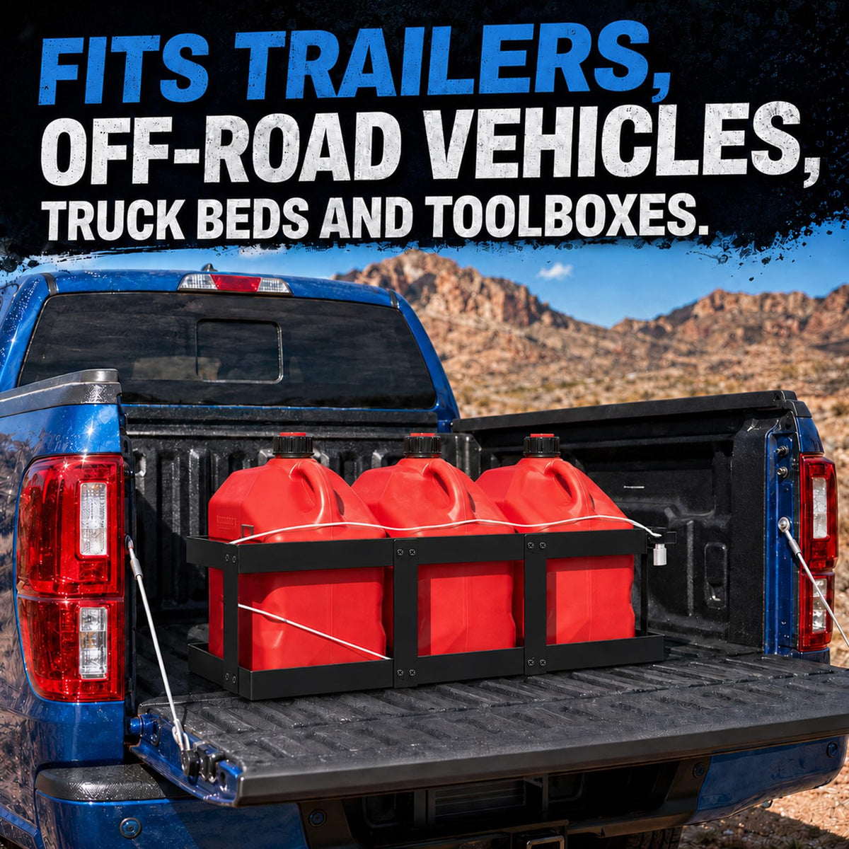 Stainless Steel Gas Can Holder for Three 5 Gallon Fuel Containers I2708