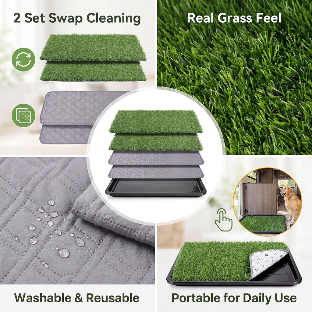 Dog Grass Pad with Tray 30 x 20 in A893179