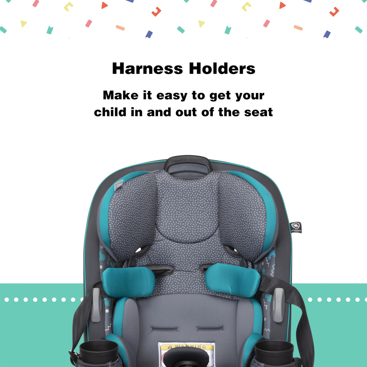Convertible Car Seat, Rear Facing 5-40 pounds, Forward Facing 30-65 pounds, Booster 40-100 lbs T7316