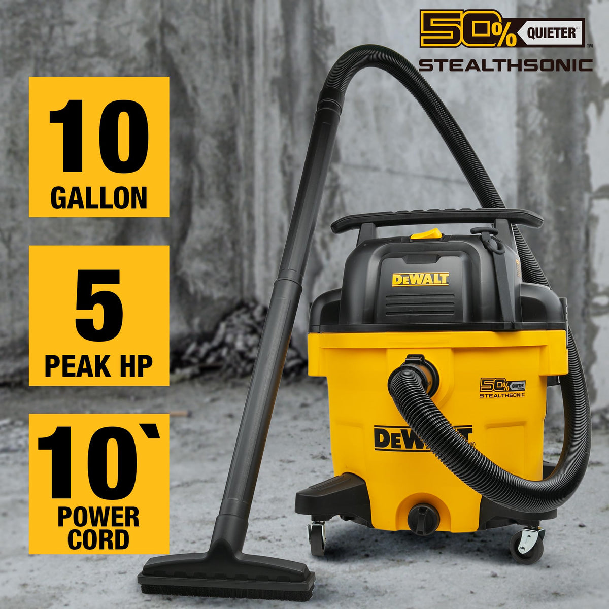 10 Gallon 5.0 Peak HP Wet and Dry Shop Vacuum Z5025