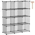 Black 12 Cube Wire Storage Organizer I568923
