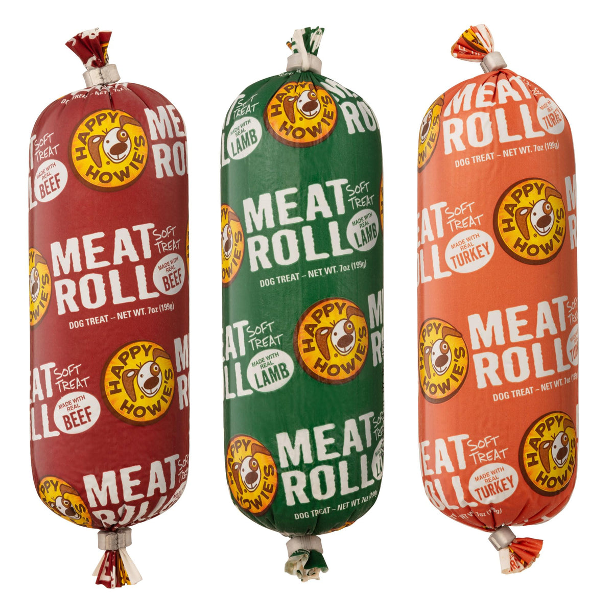 Beef Lamb Turkey Soft Meat Roll Treat 7 Oz (Pack of 3) F2789
