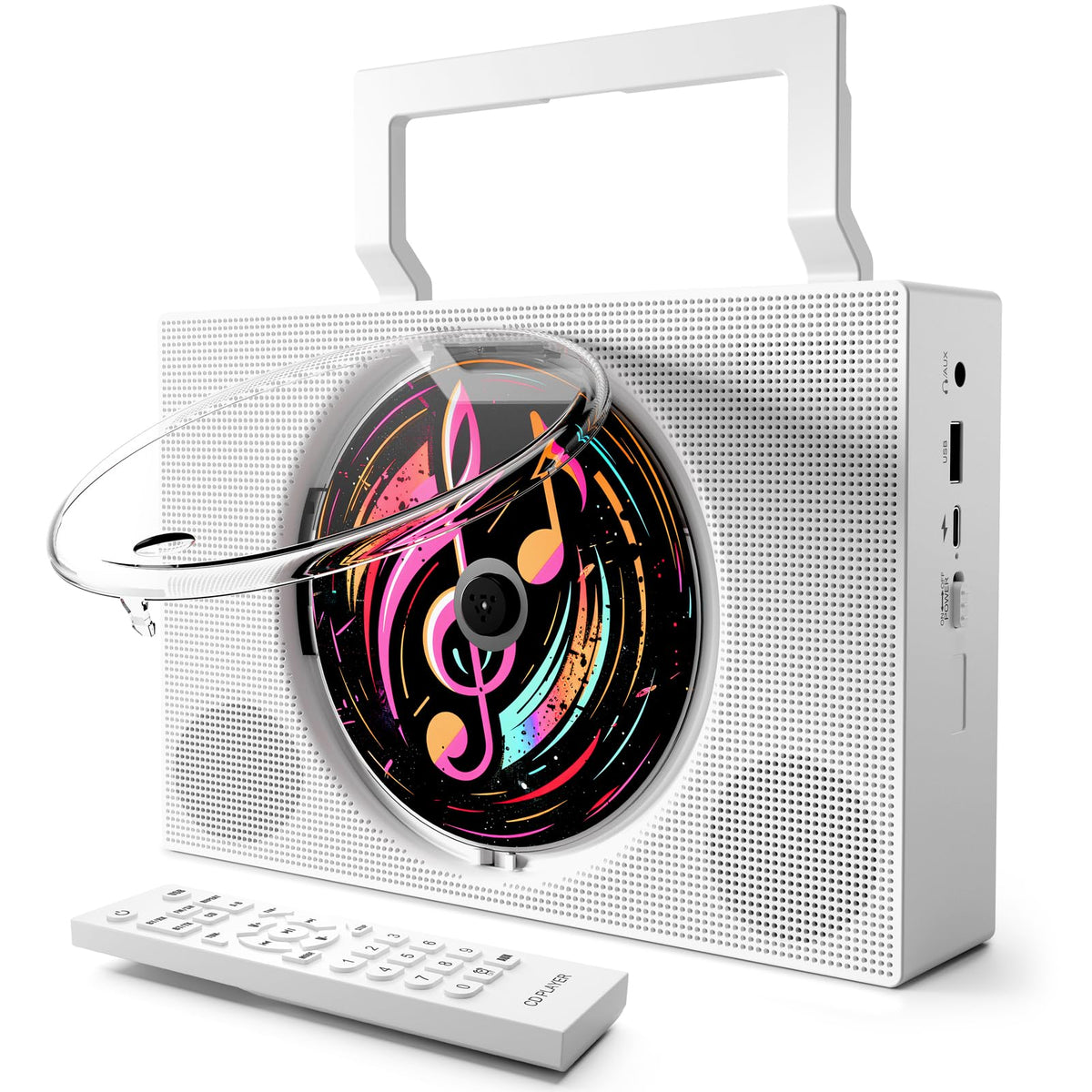 Portable CD Player Boombox with Bluetooth FM Radio S359