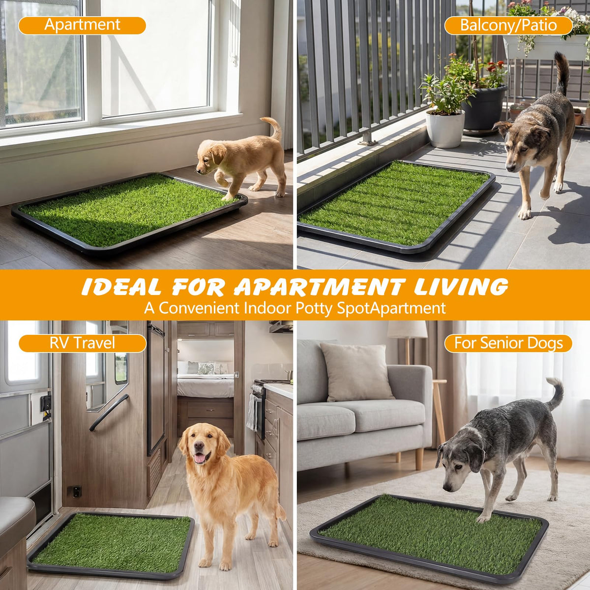 Dog Grass Pad with Tray 30 x 20 in A893179