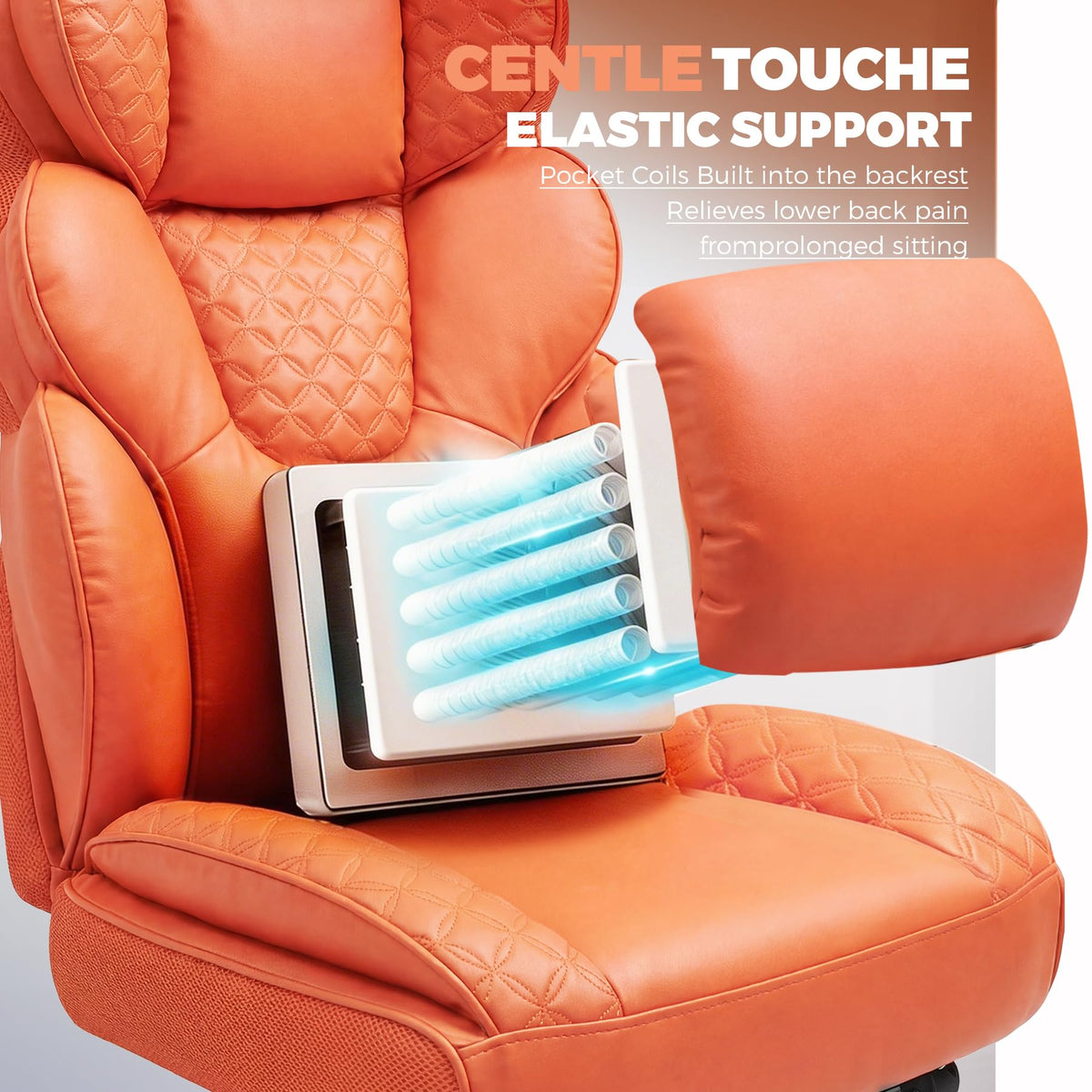 Big and Tall Ergonomic Gaming Chair with Footrest D131478