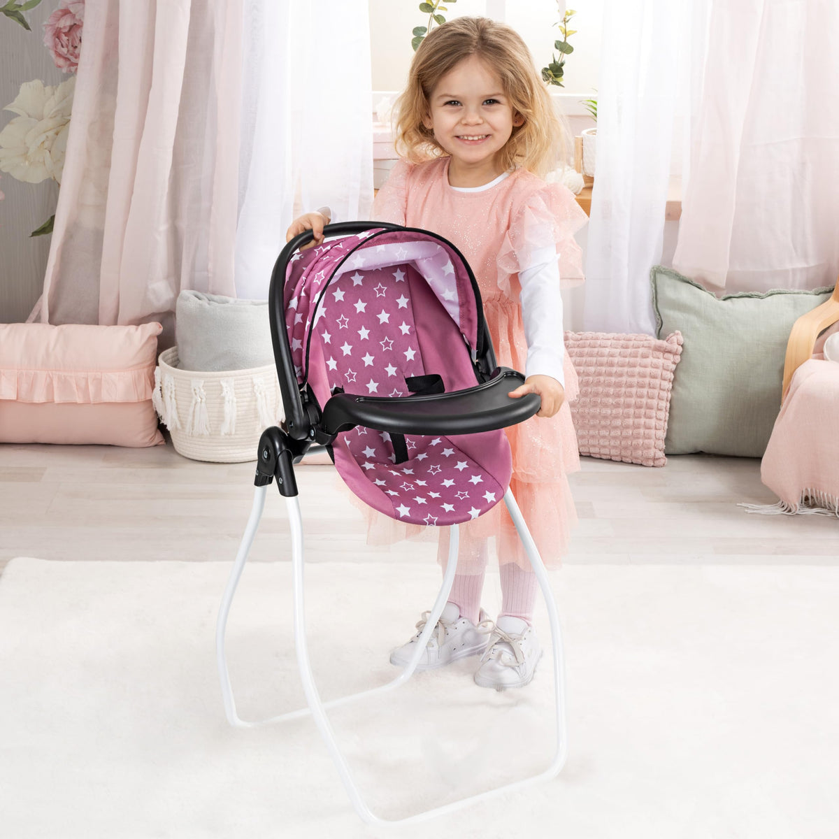 Pink Convertible Highchair & Swing T46790