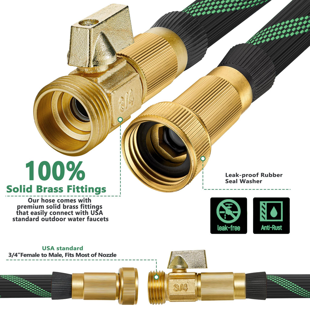 100FT Garden Hose with 10-Pattern Nozzle S28933