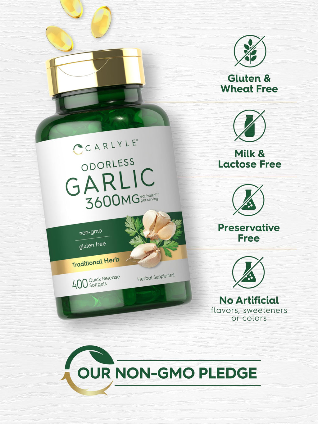 Odorless Garlic Supplement 400 Softgels I954199