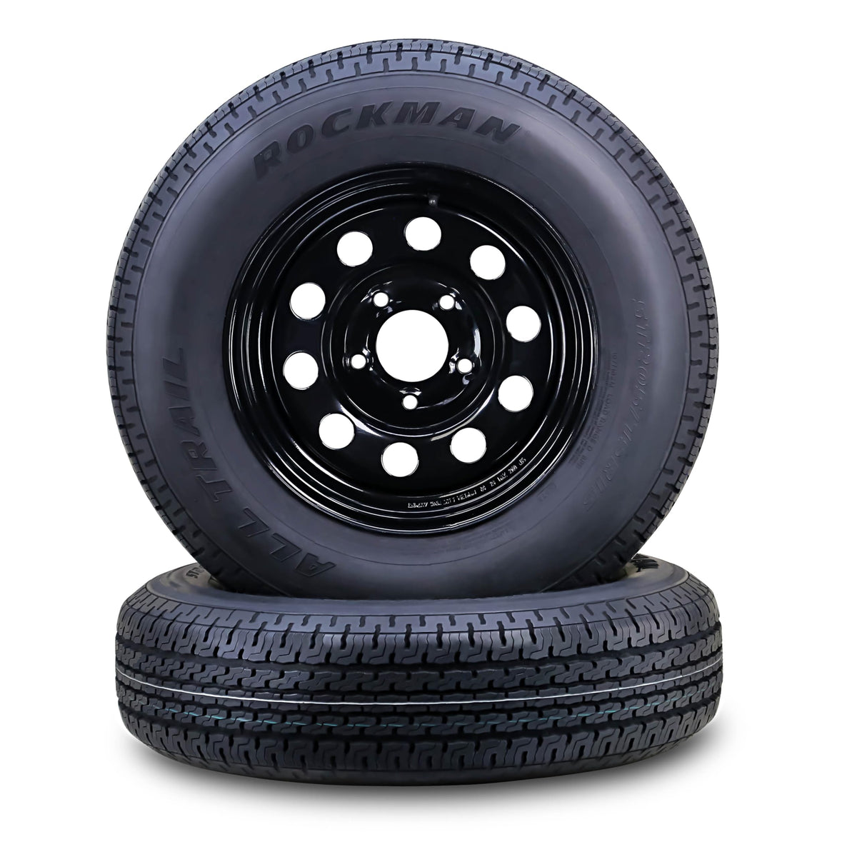 ST205/75R15 8-Ply Trailer Tire Wheel Black Mod Rim Pk2 V516290