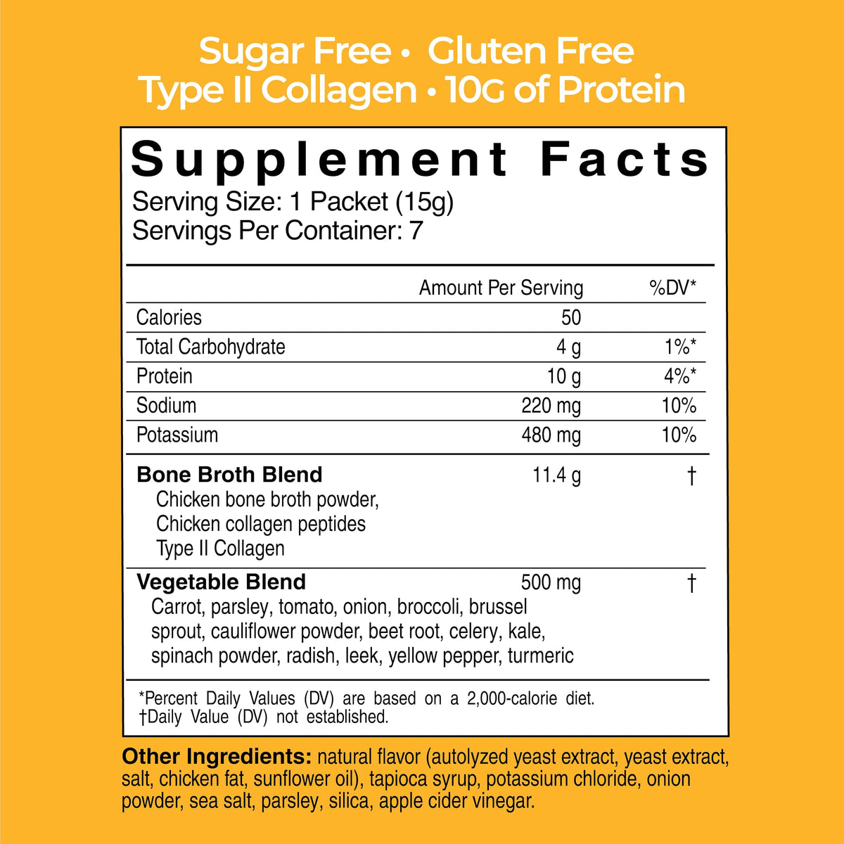 Instant Chicken Bone Broth 10G Protein Collagen Type II 4 Pack A726