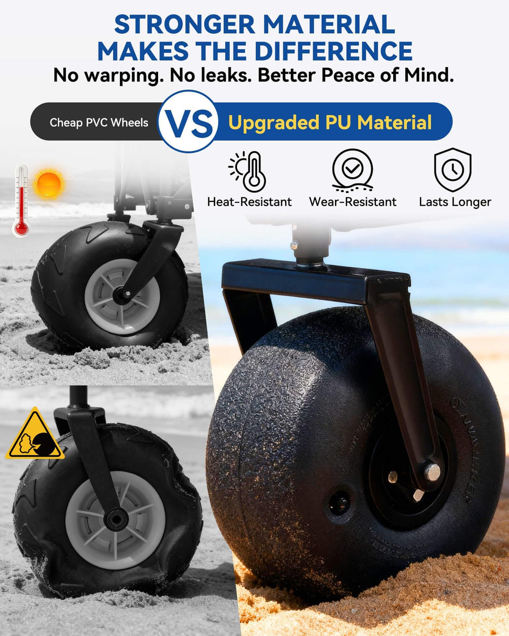 Collapsible Beach Wagon with Balloon Wheels Z4174