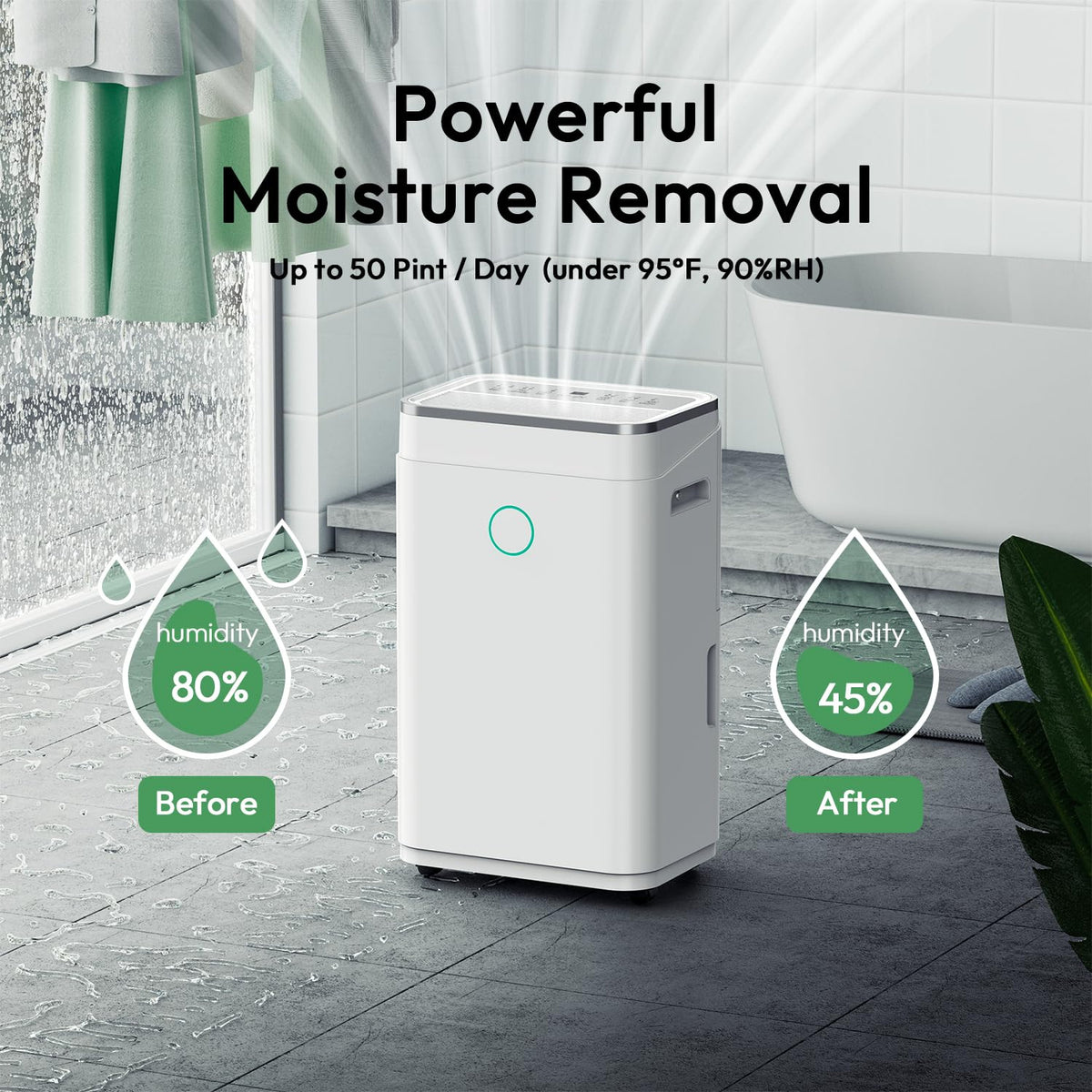 50 Pint Dehumidifier with Drain Hose A66978