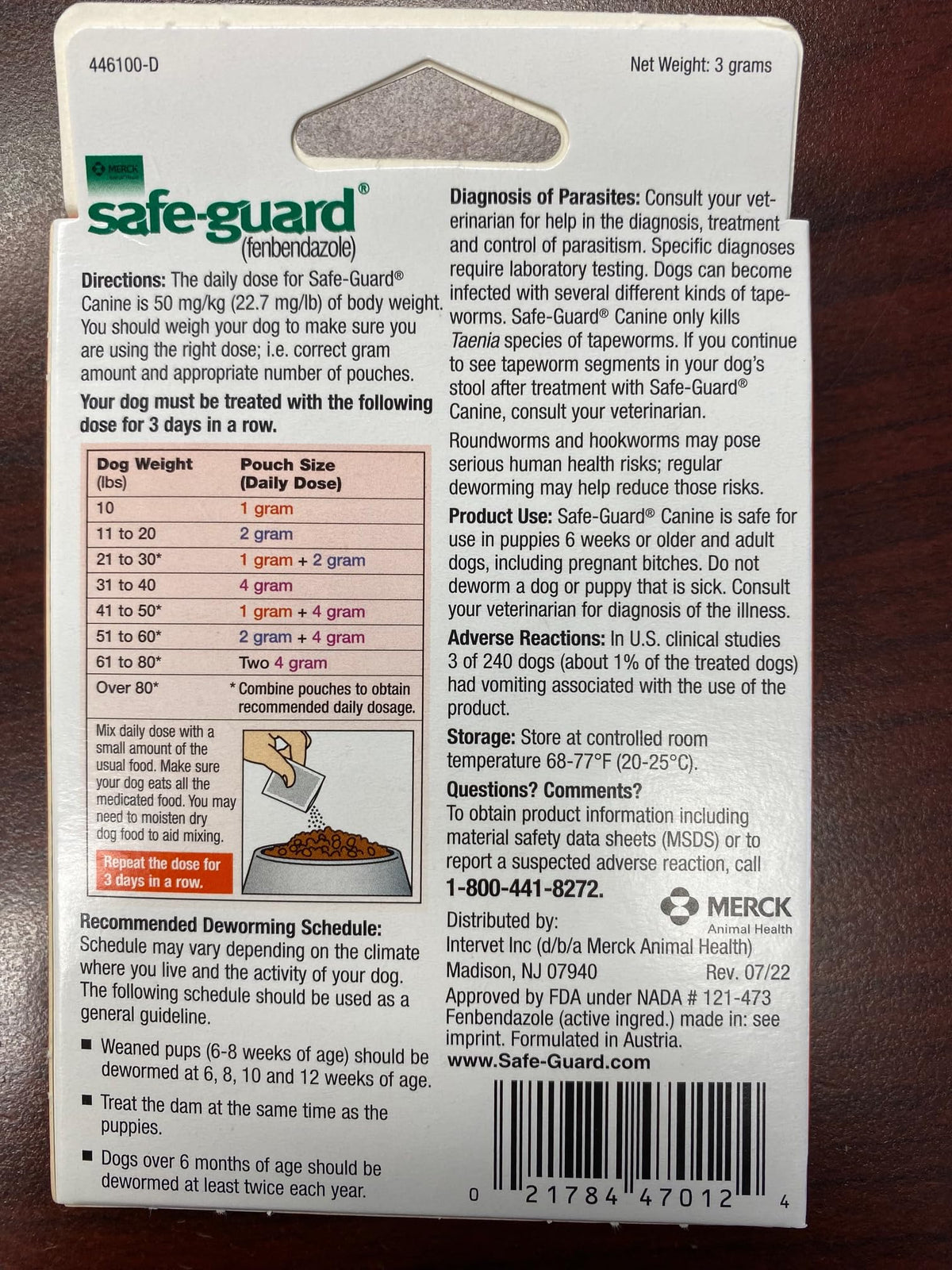Canine Dewormer 3 Dose x 1 Gram F557293