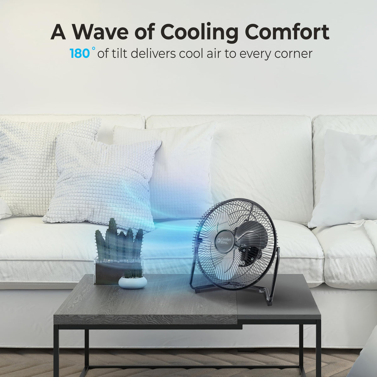 9 inch 3 Speed Metal Floor or Table Fan with Carry Handle G108313
