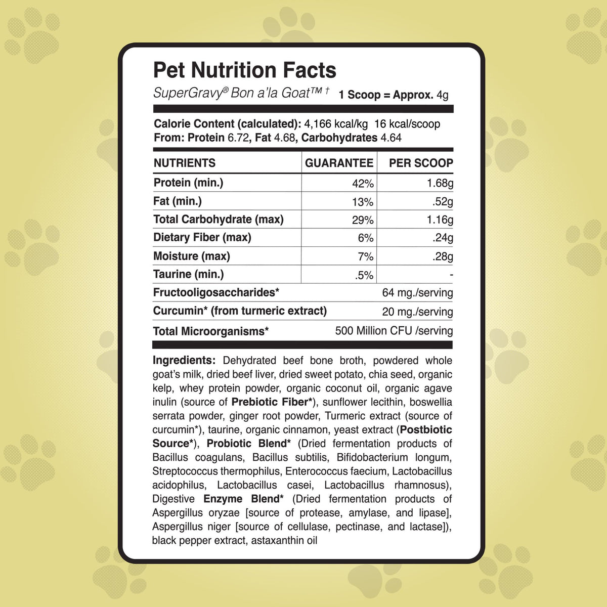 Goat Yogurt Cheese Blend Dog Food Topper 9 oz 60 Scoop W304019