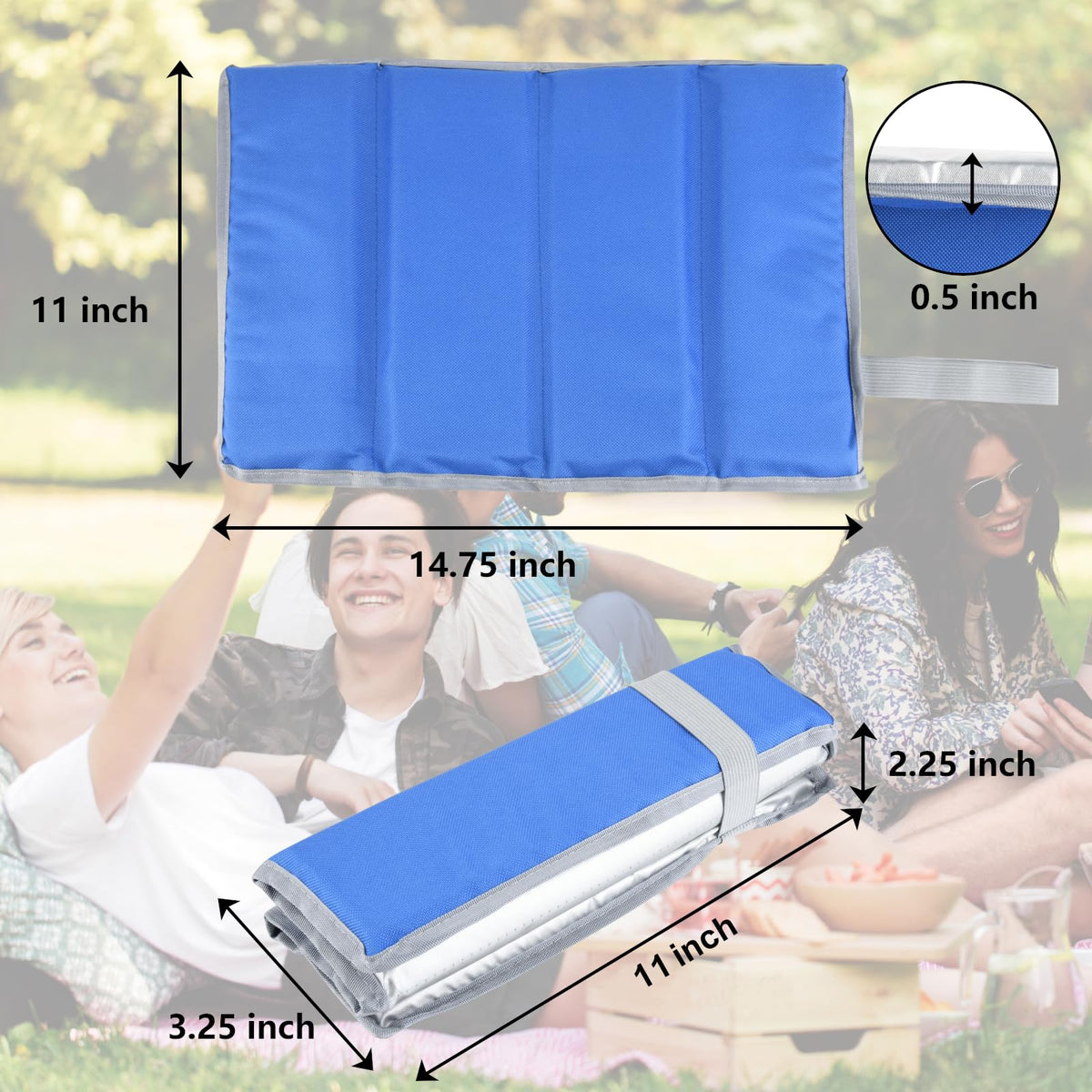 2 Pcs Foldable Foam Seat Cushion G202033