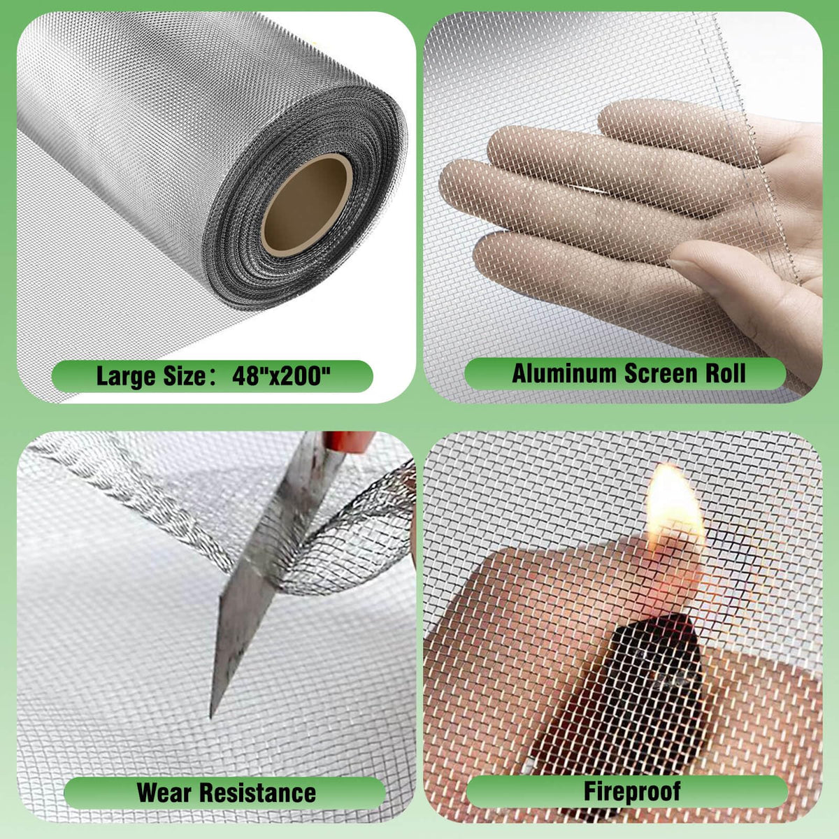 Aluminum Screen Roll with Spline & Rolling Tool Z536