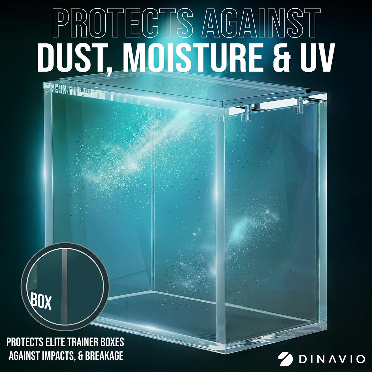 Acrylic Display Case Stackable 8mm 5mm Ultra Thick with Magnets M709