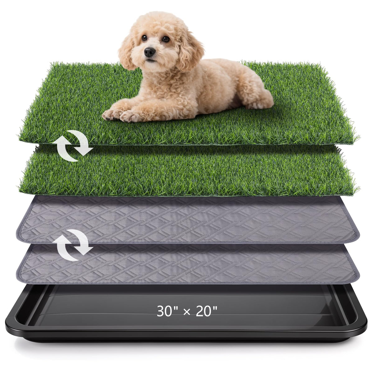 Dog Grass Pad with Tray 30 x 20 in A893179