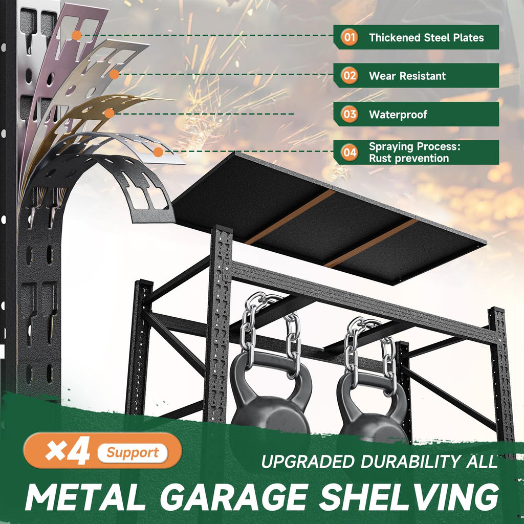 Heavy Duty 4 Tier Metal Storage Shelves with Wheels A266