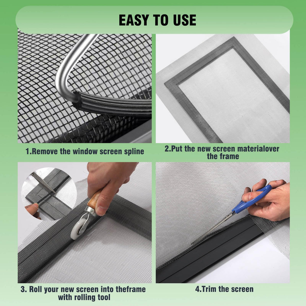 Aluminum Screen Roll with Spline & Rolling Tool Z536