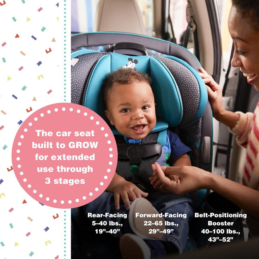 Convertible Car Seat, Rear Facing 5-40 pounds, Forward Facing 30-65 pounds, Booster 40-100 lbs T7316