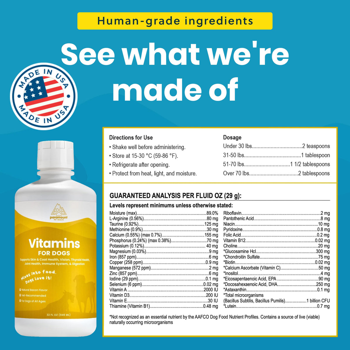 Liquid Dog Multivitamin with Probiotics 32 oz D481961