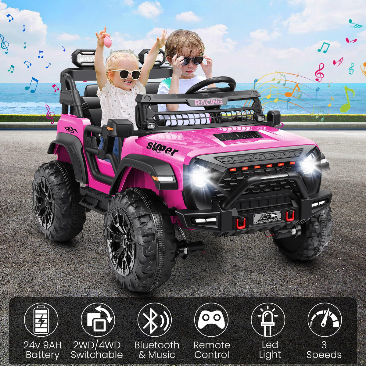 24V 2 Seater Ride on Car with Remote Control W699866